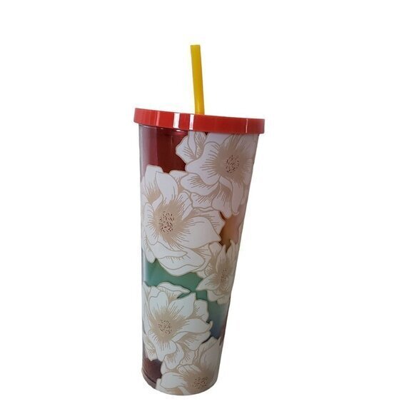 Starbucks White Desert Floral 24oz Double Wall Cold Venti Tumbler - Picture 11 of 12